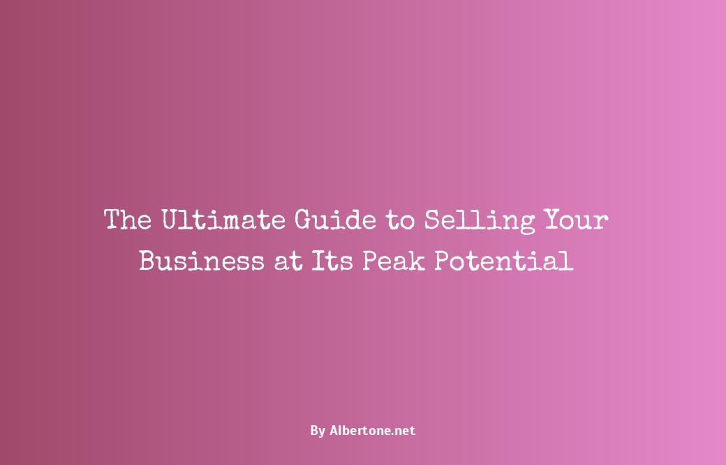 how much to sell a business for