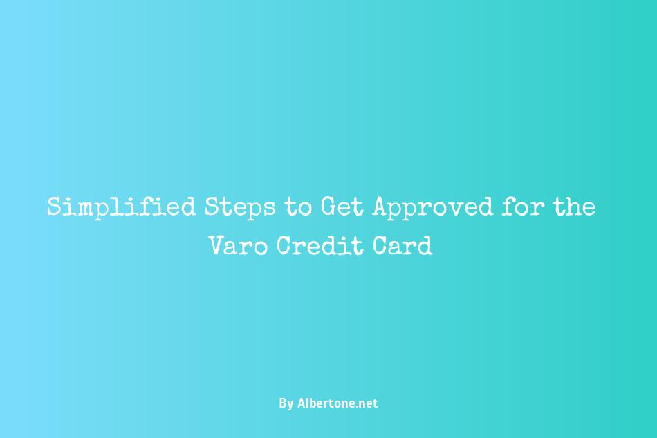 how to get a varo credit card