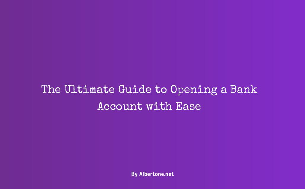 how to open a bank acount