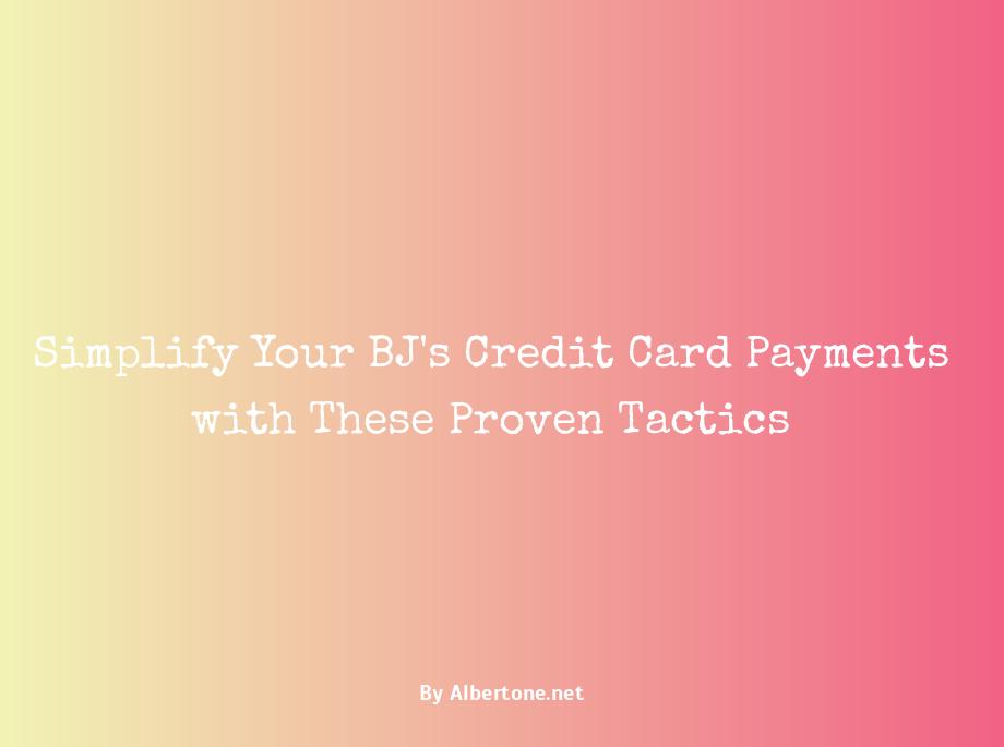 how to pay bjs credit card