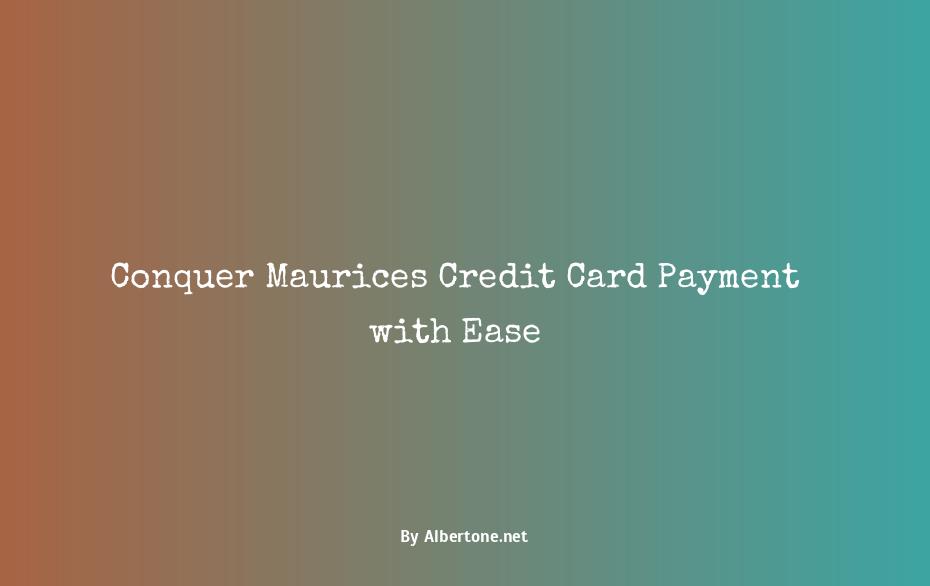 how to pay maurices credit card