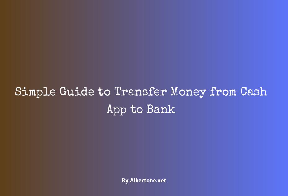 how to transfer money from cashapp to bank