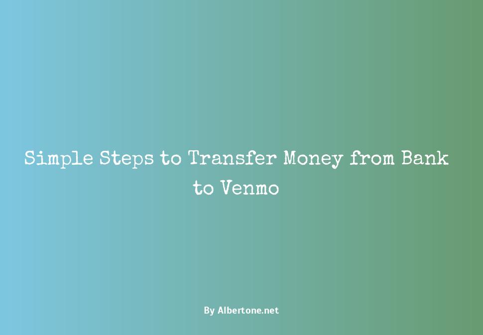 how to transfer money to venmo from bank