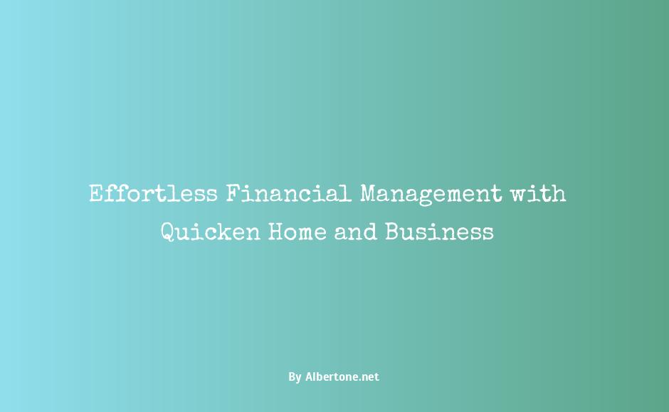 how to use quicken home and business