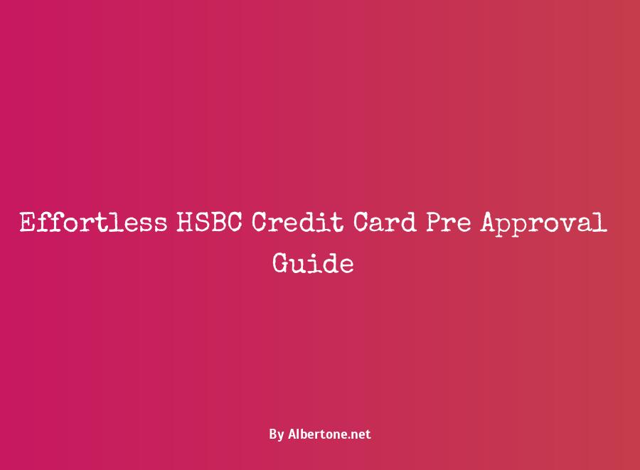 hsbc credit card pre approval