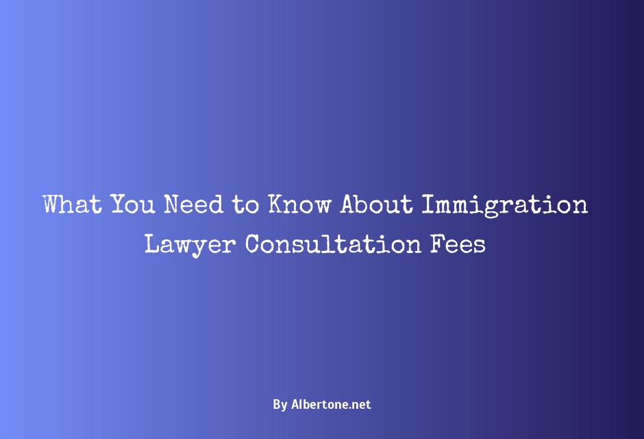 immigration lawyer consultation fee