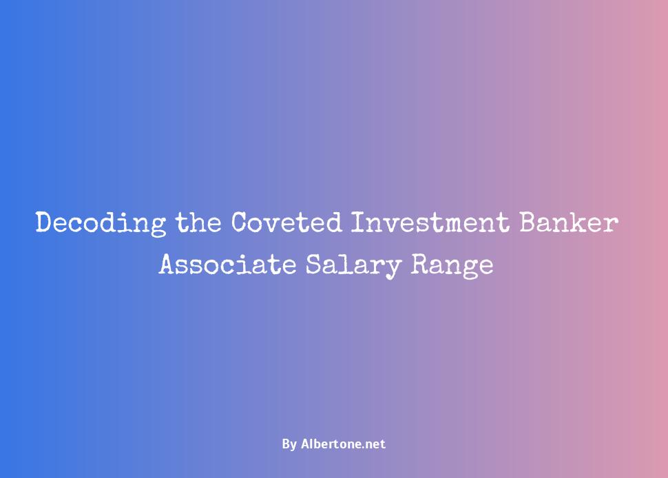 investment banker associate salary