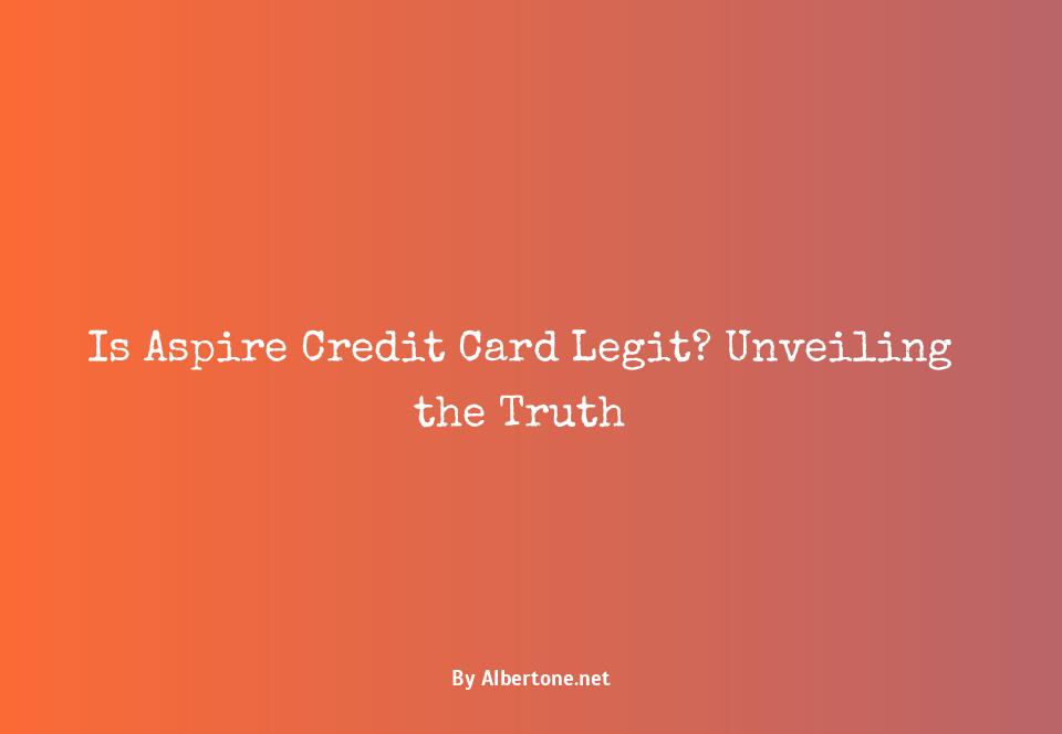 is aspire credit card legit