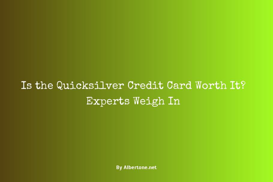 is quicksilver a good credit card