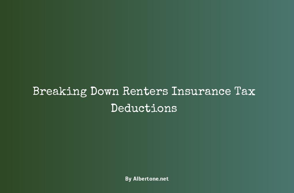 is renters insurance tax deductible
