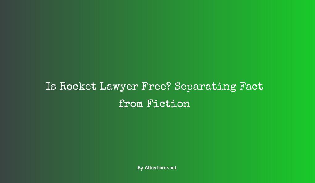 is rocket lawyer free