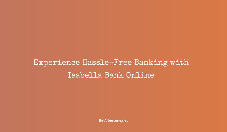 isabella bank online banking