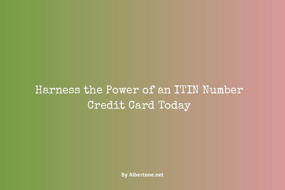 itin number credit card