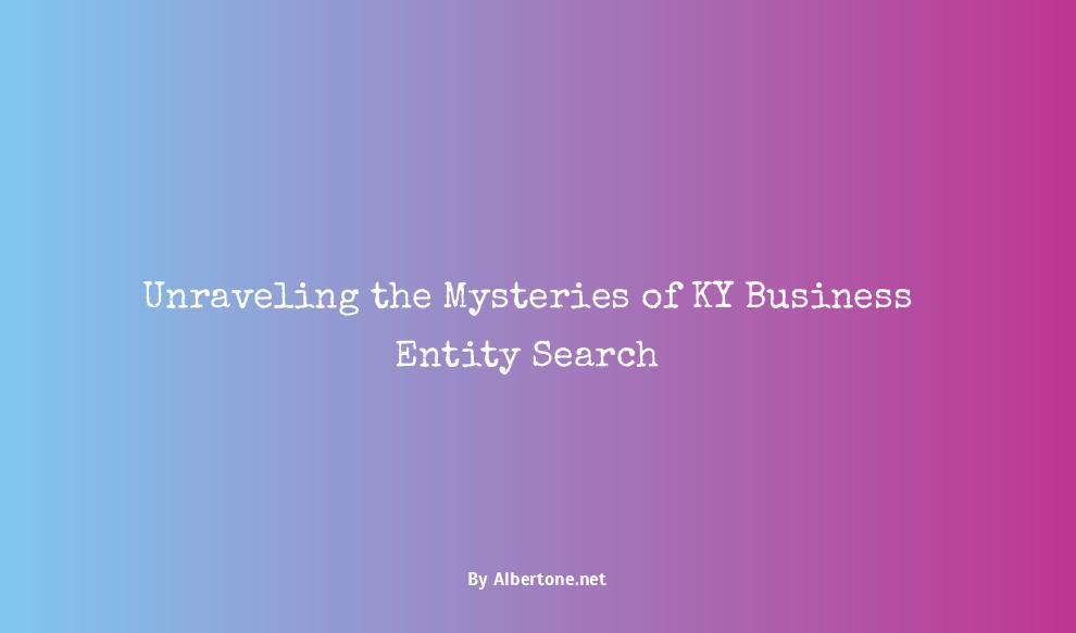 ky business entity search