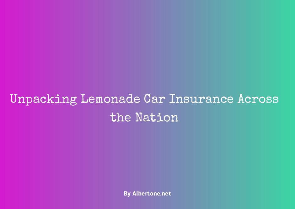 lemonade car insurance states