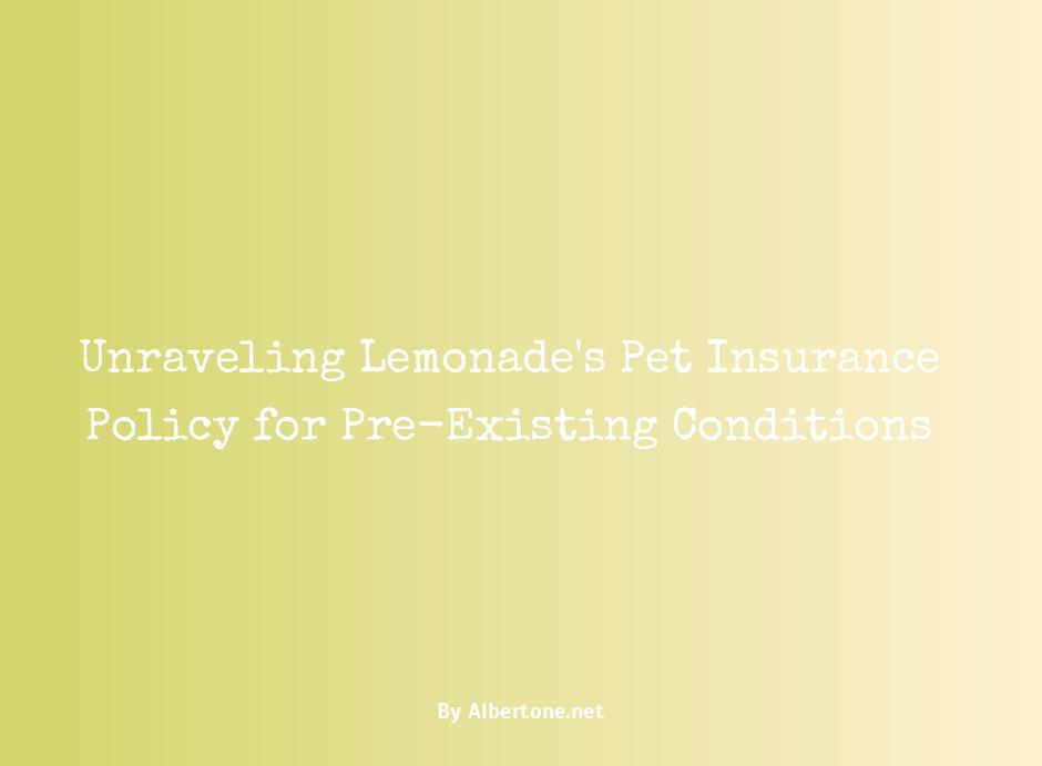 lemonade pet insurance pre existing conditions