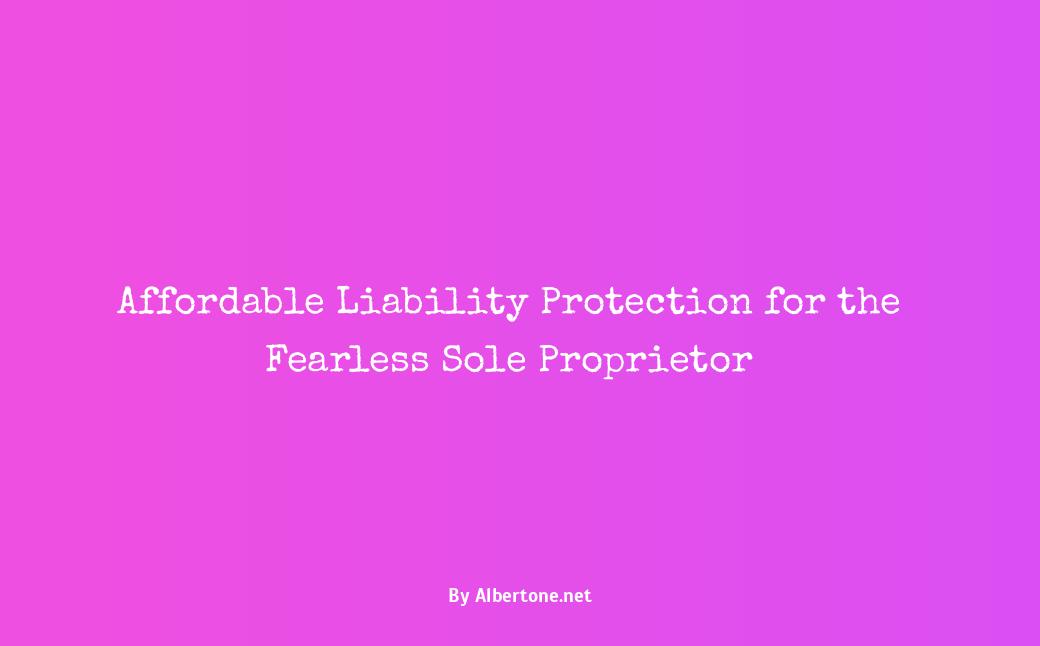 liability insurance for sole proprietor