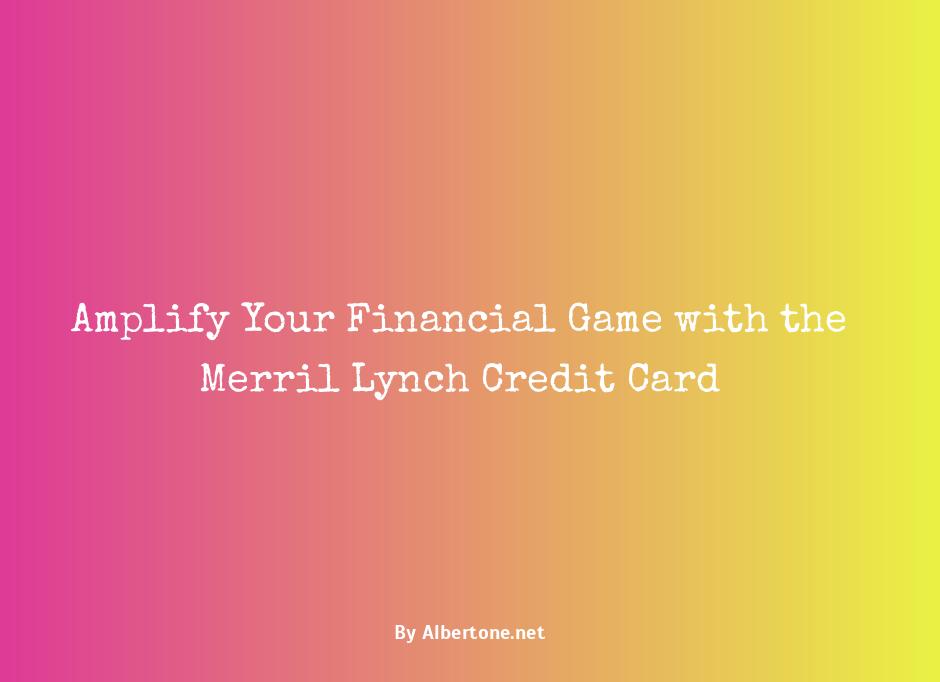 merril lynch credit card