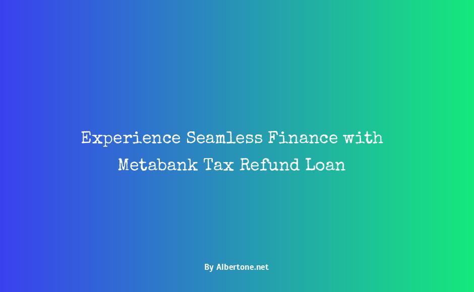 metabank tax refund loan