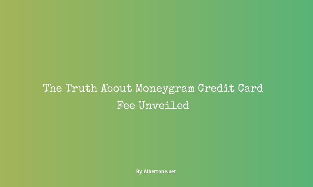 moneygram credit card fee