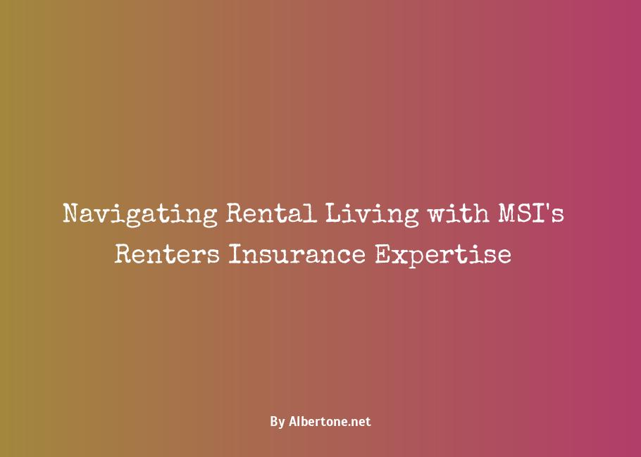 msi renters insurance number