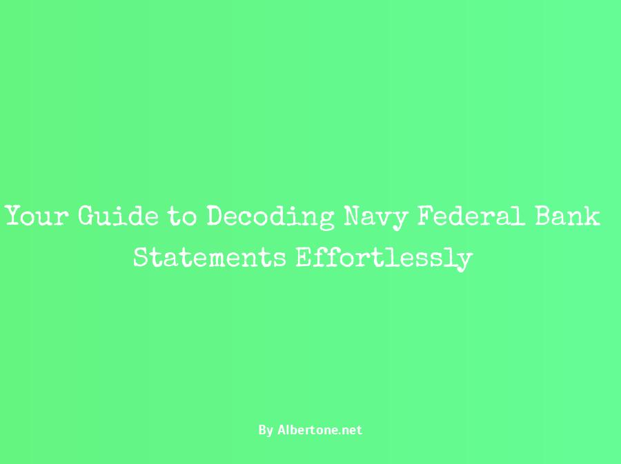 navy federal bank statements