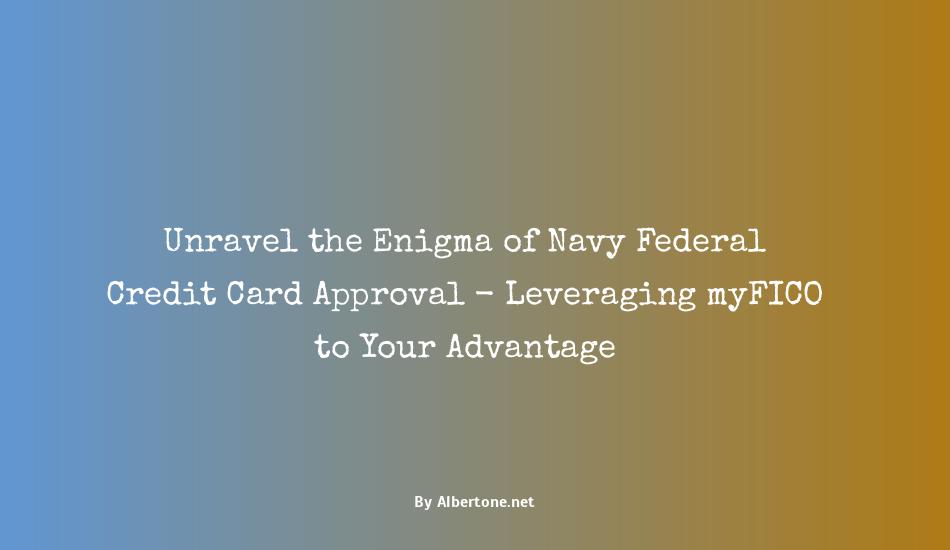 navy federal credit card approval - myfico