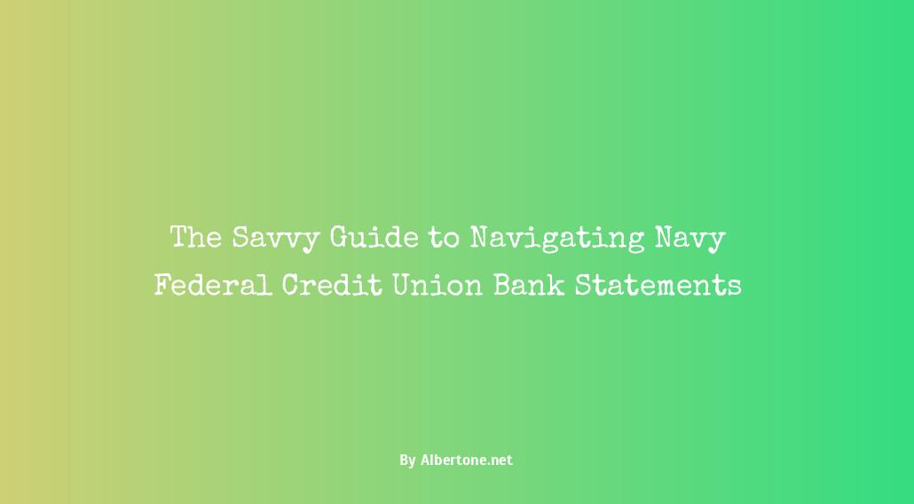 navy federal credit union bank statement