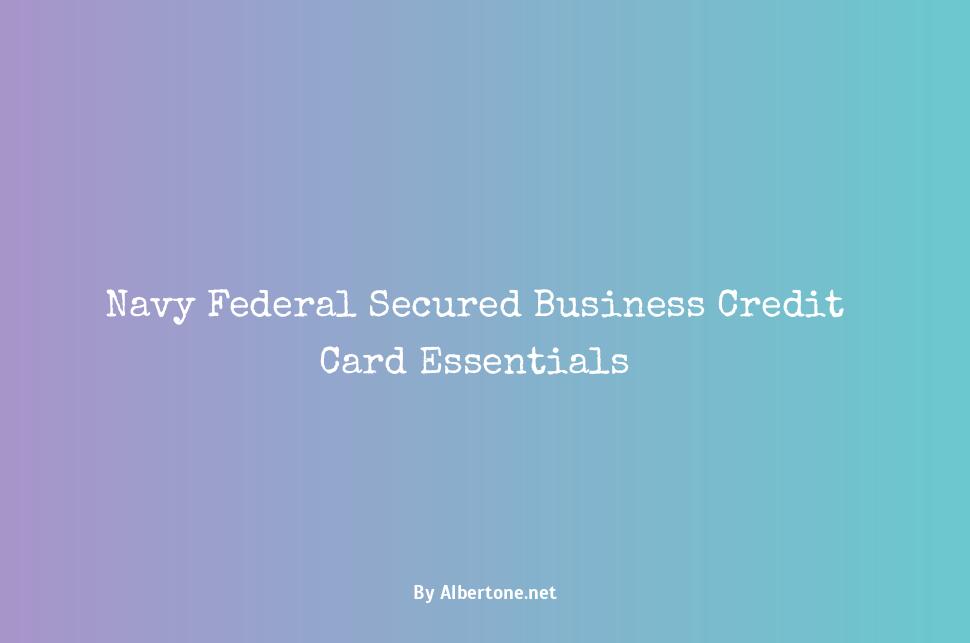 navy federal secured business credit card