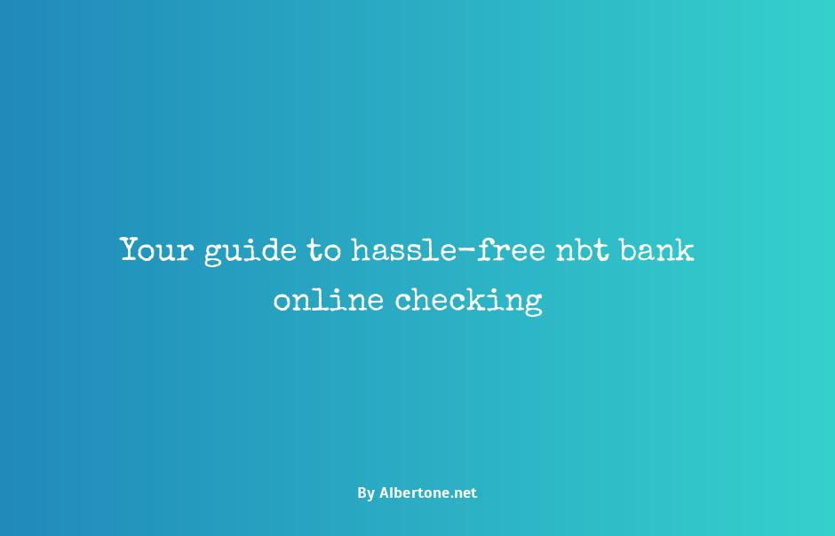 nbt bank online checking