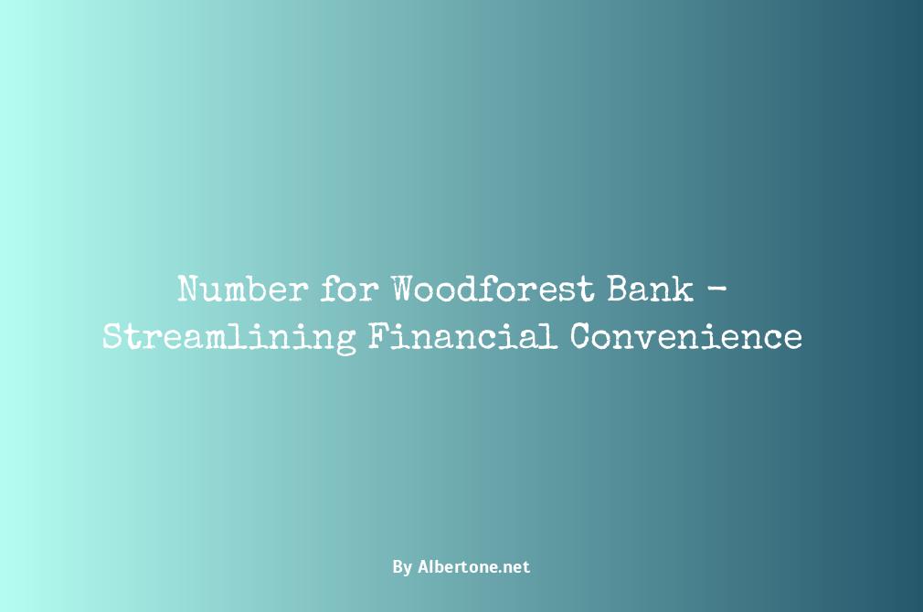 number for woodforest bank