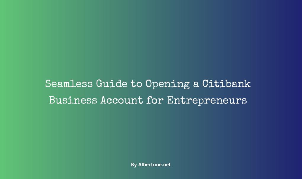 open citibank business account