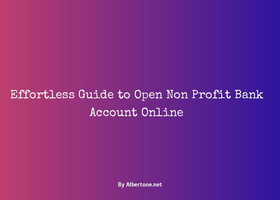 open non profit bank account online