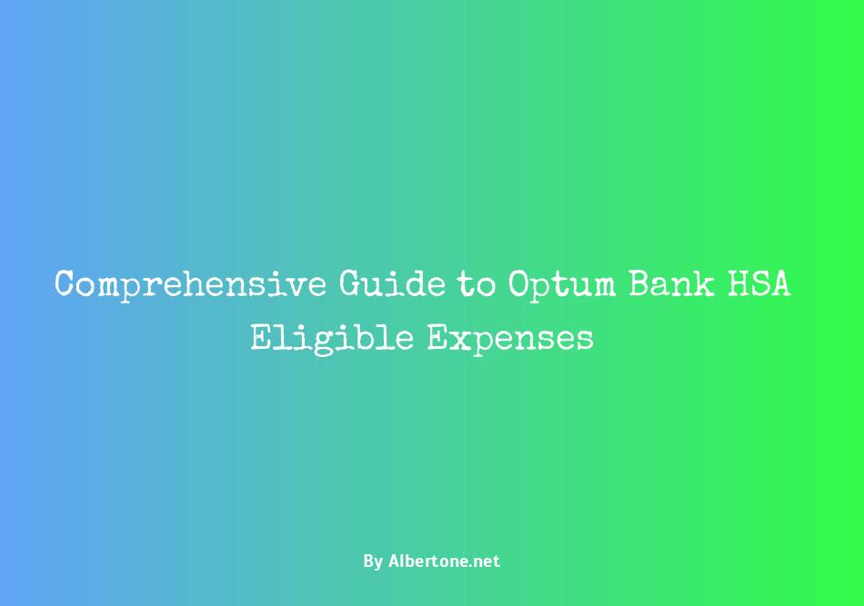 optum bank hsa eligible expenses