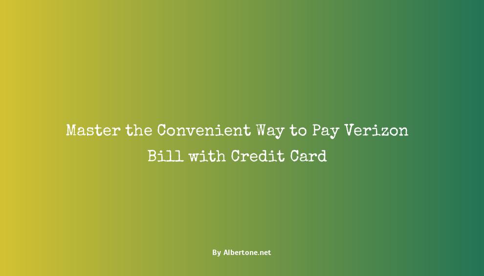 pay verizon bill with credit card