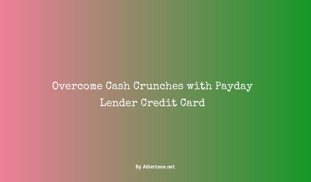 payday lender credit card