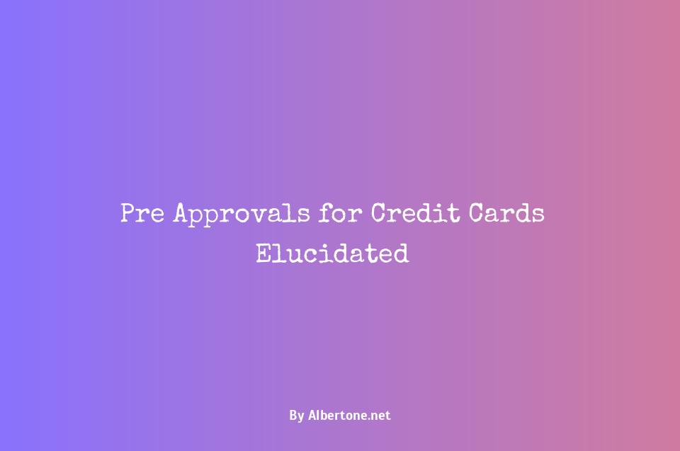 pre approvals for credit cards