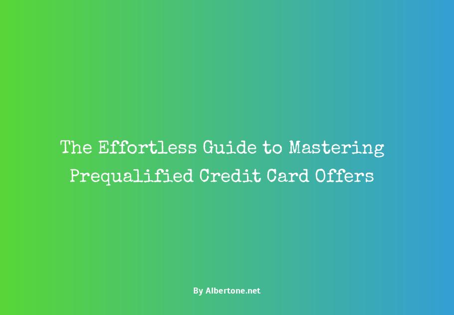 prequalified credit card offers