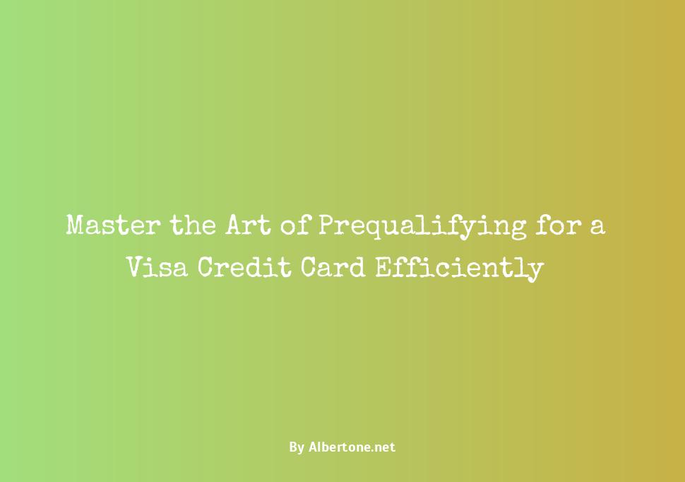 prequalify visa credit card