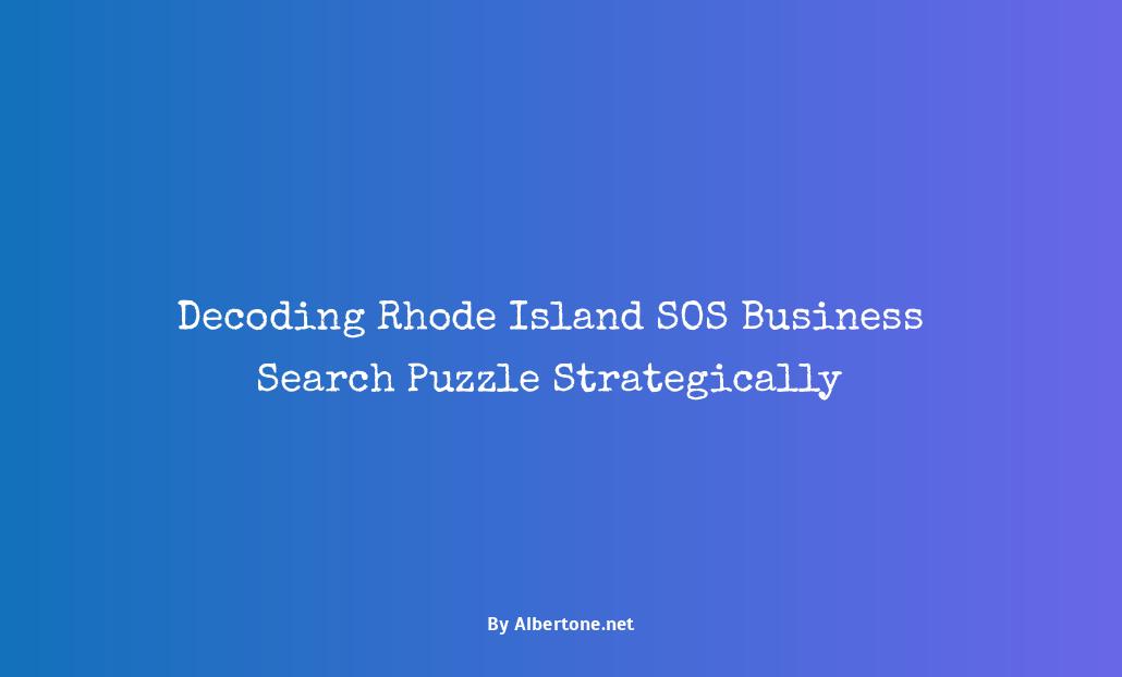 rhode island sos business search