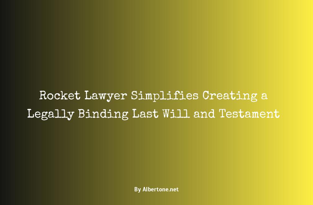 rocket lawyer last will and testament