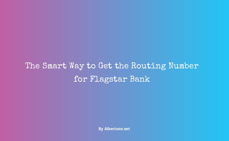 routing number for flagstar bank