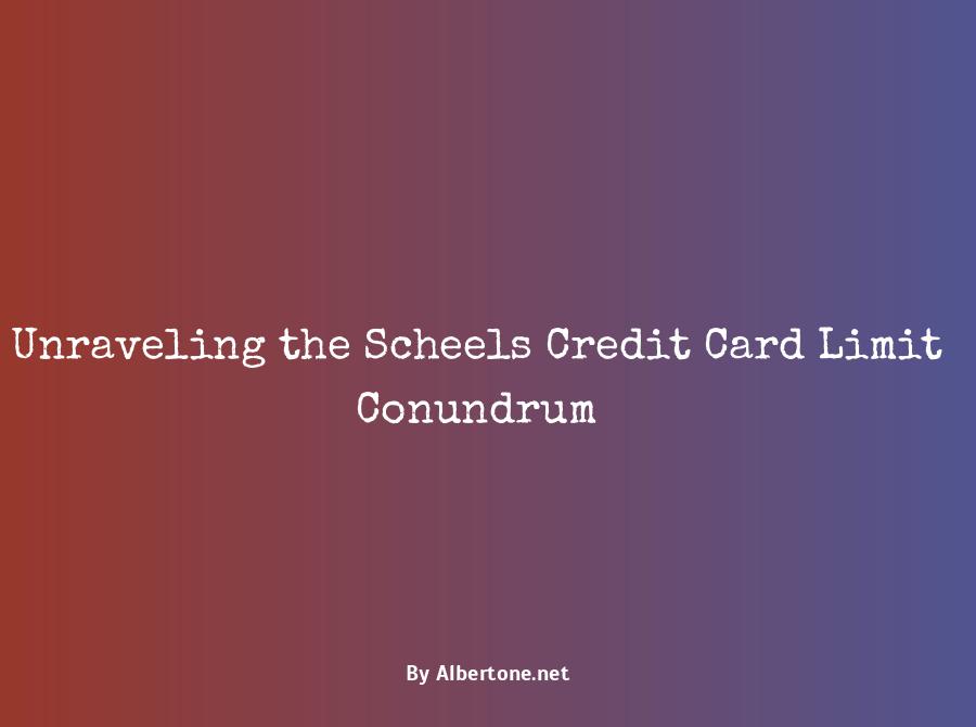 scheels credit card limit