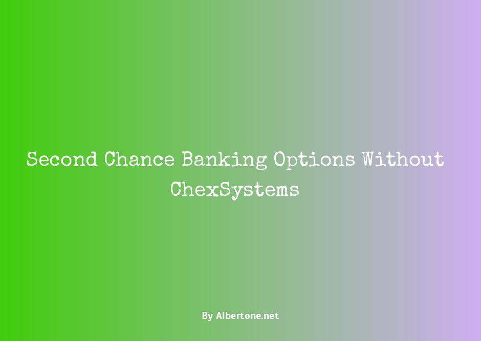 second chance banking no chexsystems