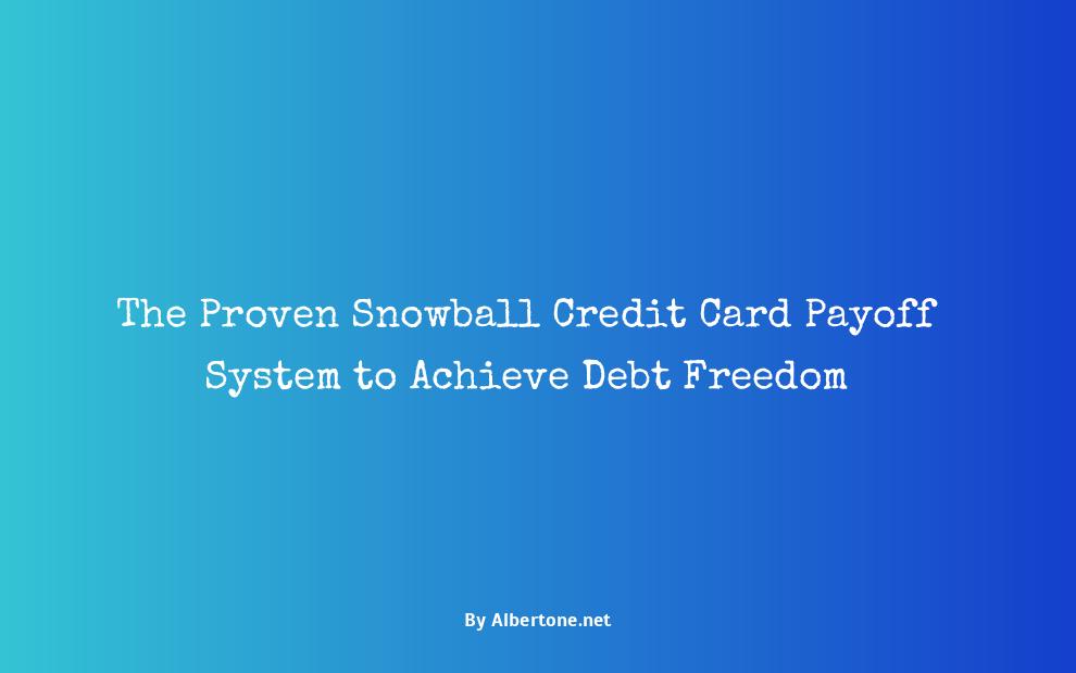 snowball credit card payoff