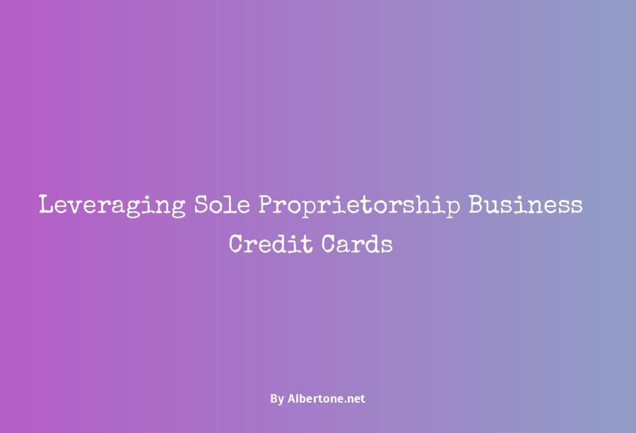 sole proprietorship business credit card