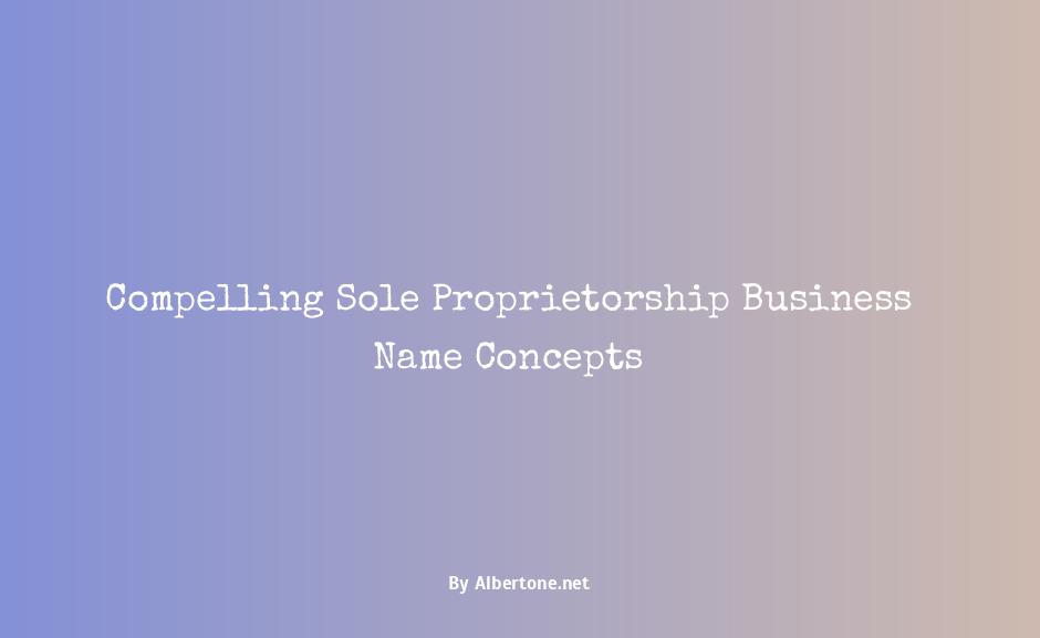 sole proprietorship business name examples