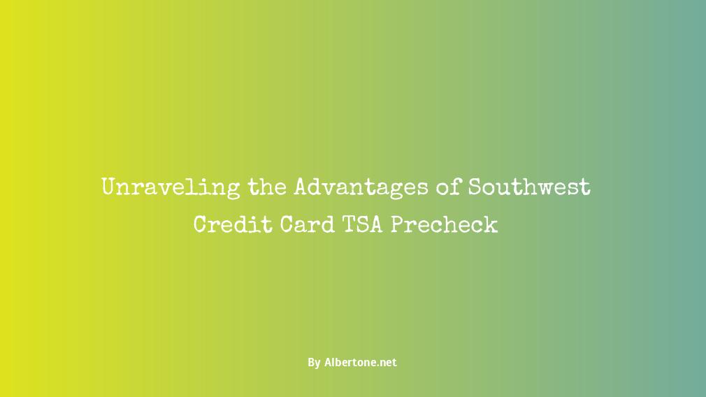 southwest credit card tsa precheck