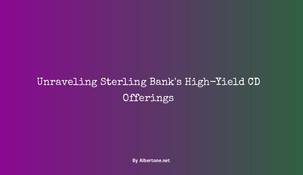 sterling bank cd rates