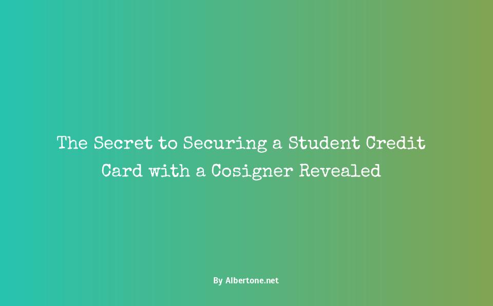 student credit card with cosigner